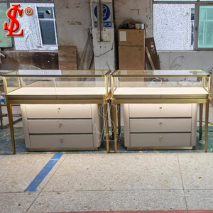 Escaparate de cristal de joyería de madera de último diseño con iluminación LED-Vitrina ecológica para tiendas minoristas - Product Image 4