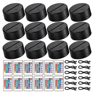 Base de lámpara LED de 7 y 16 colores, ilusión 3D, acrílico, <span class=keywords><strong>Anime</strong></span>, luz nocturna, con Cable USB y Control remoto - Product Image 1