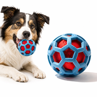 Balle de luxe pour chien en TPR, motif dessin animé, avec cœur en papier froissé, jouet à mâcher durable, étanche et écologique