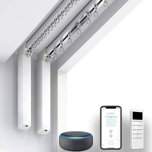 Rail de <span class=keywords><strong>rideau</strong></span> intelligent réglable, store enrouleur électrique moderne, moteur automatisé, maison intelligente, métal PE - Product Image 1