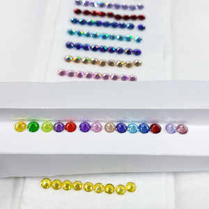 Großhandel Edelsteine CZ-Steine Runde Form Hochwertige 0,8-3,0mm Synthetische Grüne und Aquablau Kubische Zirkonia für Schmuckherstellung - Product Image 3