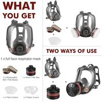 Masque de protection intégral en silicone pour la sécurité, masque à gaz avec filtre double protection pour la lutte contre les incendies, vente en gros