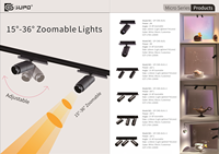 GUPO Zoomable Beam Angle 360 °   Lampe de présentation de bijoux CRI90 2W, projecteur de vitrine, lampe de comptoir, mini projecteur LED pour présentation