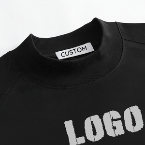 Dtg Print 100% Cotton Heavyweight Luxury Crew Neck Noir Graphic Unisex Bulk Plain Tshirts pour l'impression Custom Oversized Tshirt - Product Image 1