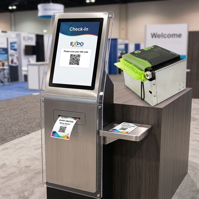 KP-830 80mm Embedded Kiosk Thermal Printer for Thick Paper Event Badges Exhibition Passes Wristbands with Auto Cutter