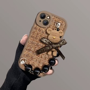Custodia <span class=keywords><strong>per</strong></span> telefono in silicone con orsetto lavorato a maglia, stile braccialetto, alla moda da donna, <span class=keywords><strong>per</strong></span> iPhone 17 16 15 14 13 12 11 Pro Max 16 Plus 7 8 XS MAX XR - Product Image 6