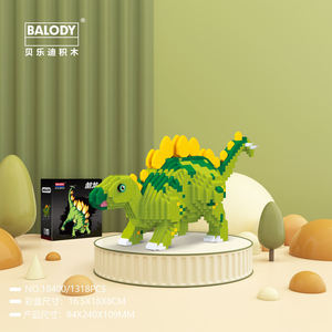 Bloques de Construcción de Plástico ABS de Tiranosaurio Rex, Velociraptor, Triceratops, Anquilosaurio, Estegosaurio, Apatosaurio y Plesiosaurio - Product Image 4