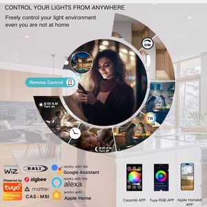 <span class=keywords><strong>Dmx</strong></span> KNX ZigBee Dali thông minh Downlight RGB CCT có thể điều chỉnh 0-10V TRIAC casambi Dimmable Alexa Google HomeKit điều khiển đèn downlight - Product Image 3