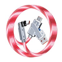 Nouveauté Câble de charge rapide 5A USB-C vers USB-A 3 en 1 rotatif à 540° pour imprimante, téléphone portable, PVC TPE Yangtse