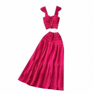 Ensemble décontracté pour femme en tissu uni tissé, col en V, manches longues, crop top et jupes plissées taille haute, écologique, antistatique, respirant - Product Image 5