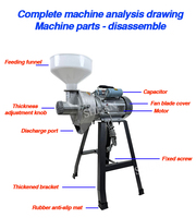 Machine à pulper électrique professionnelle en acier inoxydable de haute qualité pour tahini, riz, noix, soja, maïs et beurre de cacahuète