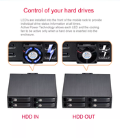 Optibay 5.25 pouces, baie de disque à échange à chaud, 4 baies, 2.5 pouces, aluminium, SATA, SAS, HDD, rack mobile avec plateau amovible