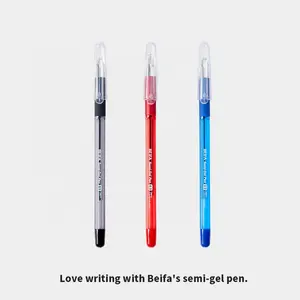 BEIFA TA613 0.5 मिमी एसटी टिप प्रेस प्रकार चिकनी लेखन वर्दी निर्वहन त्वरित सुखाने फैक्टरी मूल्य अनुकूलन अर्ध जेल पेन