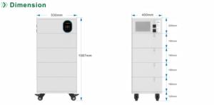 ระบบจัดเก็บพลังงานสำรองสำหรับบ้านแบบไฮบริดออฟกริด 51.2V แบตเตอรี่ลิเธียมพร้อมแผงโซลาร์เซลล์ สถานีไฟฟ้าสำหรับบ้าน - Product Image 3