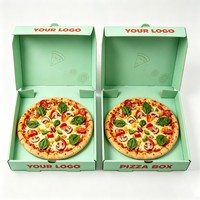 Cajas de Pizza Corrugadas de Material Reciclable de 8/9/10/12 Pulgadas Cuadradas, Cajas de Pizza para Llevar, Cajas de Comida para Entrega a Domicilio, Caja de Comida para Restaurante