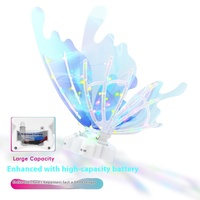 Usine pas cher simulé papillon balançoire mobile allumer papillon ailes filles habiller électrique Led fée papillon ailes cadeau