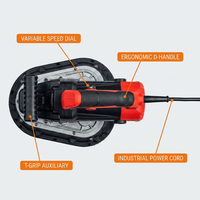 Ponceuse-polisseuse à béton 3 têtes 2450W, vitesse variable 2200-4800 tr/min, meule diamantée, sans poussière 110V/220V OEM