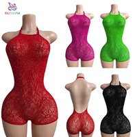 Tenues de strip-teaseuse ELITES, magnifiques en mesh et strass, vêtements de danse exotiques, tenue sexy pour filles, body élastique.
