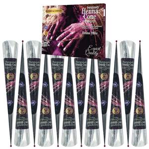 Paquete de 4/12 de pasta de tatuaje de Henna granate Borgoña-Mancha de arte corporal natural para tatuajes temporales-Fórmula vegana segura - Product Image 1