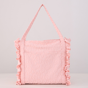 Sac à bandoulière en tissu éponge pour femme, sac fourre-tout de plage en forme de coquillage, cadeau de demoiselle d'honneur en gros - Product Image 2