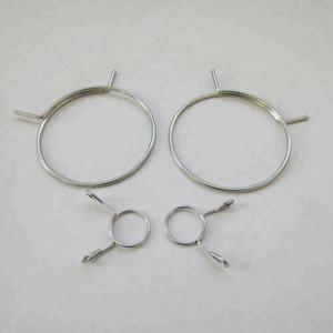 Grande pince à ressort personnalisée en fil d'acier à simple bobine à <span class=keywords><strong>double</strong></span> <span class=keywords><strong>oreille</strong></span> pince à <span class=keywords><strong>double</strong></span> anneau en acier inoxydable 304 - Product Image 3