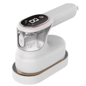 110V 220V 1100w Portable 2 en 1 Design LED Affichage Blanc et 3 Vitesses Handy Steamer <span class=keywords><strong>ou</strong></span> Flat Iron Handheld Steamer - Product Image 1