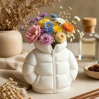 DM1439 Moule en silicone 3D pour doudoune, porte-stylo, vase, moule en résine époxy, bricolage, plâtre, béton, pot de fleurs, décoration intérieure, fournitures d'artisanat