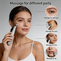 Appareil de beauté pour les yeux portable 3-en-1 avec batterie externe, doté de fonctions de chauffage, de refroidissement et de vibration.