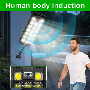 Lampe <span class=keywords><strong>solaire</strong></span> <span class=keywords><strong>de</strong></span> rue 8000Lm, IP65, étanche, LED extérieure, <span class=keywords><strong>avec</strong></span> détecteur <span class=keywords><strong>de</strong></span> <span class=keywords><strong>mouvement</strong></span>, télécommande, pour cour et allée - Product Image 3