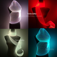 Éclairage en fibre optique à mailles lumineuses RGB imperméable à longueur personnalisée pour la décoration d'arbres en extérieur