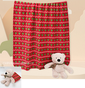 Âu yếm unisex 2-in-1 mềm mại sang trọng bé gấu bông an ninh chăn dễ thương bé cũi bộ đồ giường đặt với chăn - Product Image 2