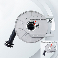 Enrouleur de Tuyau d'Évacuation Électrique Automatique avec Amortisseur, Diamètre 76mm, Longueur 8m, Puissance du Ventilateur 550W, Certifié CE ISO9001 pour Réparation Professionnelle