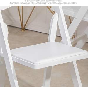 Morden <strong>White</strong> Folding Plastic <strong>Chair</strong> Modern Design Lightweight and Portable for Outdoor Use in Garden Wedding or Dining - Product Image 5