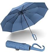 <span class=keywords><strong>Parapluie</strong></span> pliant automatique à pli <span class=keywords><strong>inversé</strong></span> pour hommes femmes cadeaux d'affaires réfléchissant coupe-vent imperméable à la pluie Design de luxe moderne - Product Image 3