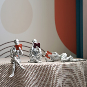 Abstract paard/olifantvormig modern kunstbeeld in Europese stijl, hars, huisdecoratie, relatiegeschenk, model - Product Image 5