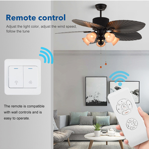 Ventilateur de plafond lumineux de style nouveau, lampe de décoration intérieure, salon, chambre à coucher, ventilateur de plafond avec lumière LED - Product Image 2
