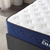 Queen King Size Colchones Hotel Ortho pä disches Bett Gel Memory Foam Latex Komprimierte 5-Zonen-Taschenfedermatratze Matelas