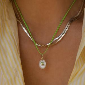 Collar de Acero Inoxidable Colorido al por Mayor, con Piedra Natural de Nacimiento, Colgante de Corazón Clásico Chapado en Oro de 18K, para Regalo de Boda - Product Image 4