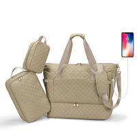 Ensemble de sacs de luxe portables pour femme : sac à langer, sac de voyage, sac à maquillage, sac de sport, sac fourre-tout et porte-chaussures