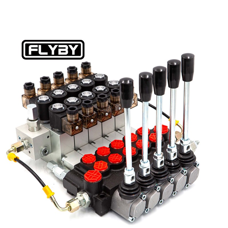 FLYBY Hydraulic Multiple Directional Control Valve