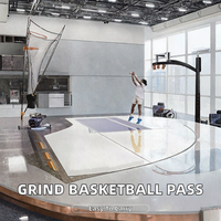 Machine de passe automatique portable GRIND pour le basketball, entraîneur de tir multi-points à 180 degrés, support en acier pour l'entraînement au basketball
