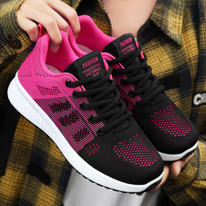 2025 décontracté fond plat semelle souple chaussures <span class=keywords><strong>de</strong></span> sport femmes <span class=keywords><strong>pas</strong></span> <span class=keywords><strong>cher</strong></span> respirant mouche tricot baskets - Product Image 4