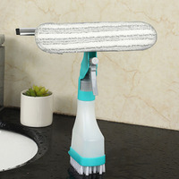 Nouvel outil multifonctionnel de nettoyage de vitres Double face 4 en 1, raclette de vitres avec gommage Combo