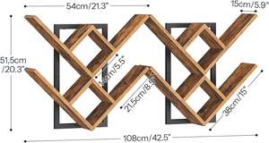 رف حائط حديث على شكل شجرة ، عائم هندسي لغرفة المعيشة - Product Image 2