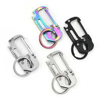 Mini porte-clés multi-outil portable en acier inoxydable avec couteau pliant pour le camping pour les amateurs de plein air