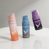 Flacon pompe sans air PP pour formules cosmétiques, 5, 10, 15 ml, avec capuchon test pour huiles essentielles, lotions corporelles et crèmes