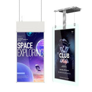 Affichage numérique double écran super fin 55 pouces à fixation murale, écrans LCD FHD double face, lecteur multimédia transparent LD - Product Image 1