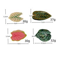 Pince à cheveux Yuxi personnalisée 9 cm en acétate écologique, motif feuilles végétales, design de niche, créativité forestière, style requin, pour femme, usage quotidien