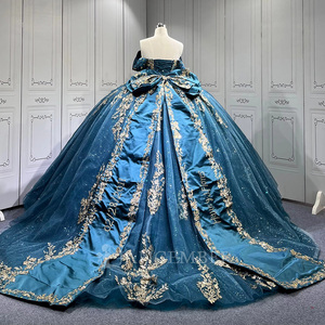 Robes de Quinceañera bleu roi Lsmu180 avec appliques en dentelle et tulle, Vestidos de 15 Anos, pour fête d'anniversaire et Sweet 16, Jancember - Product Image 2