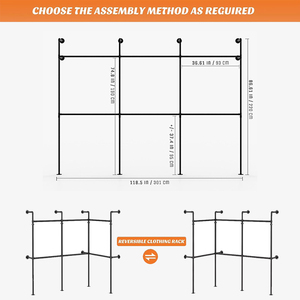 YIJIALE Bedroom Furniture Heavy Duty Clothes Display Rack Living Room Wall Mounted <strong>Closet</strong> <strong>Wardrobe</strong> - Product Image 6